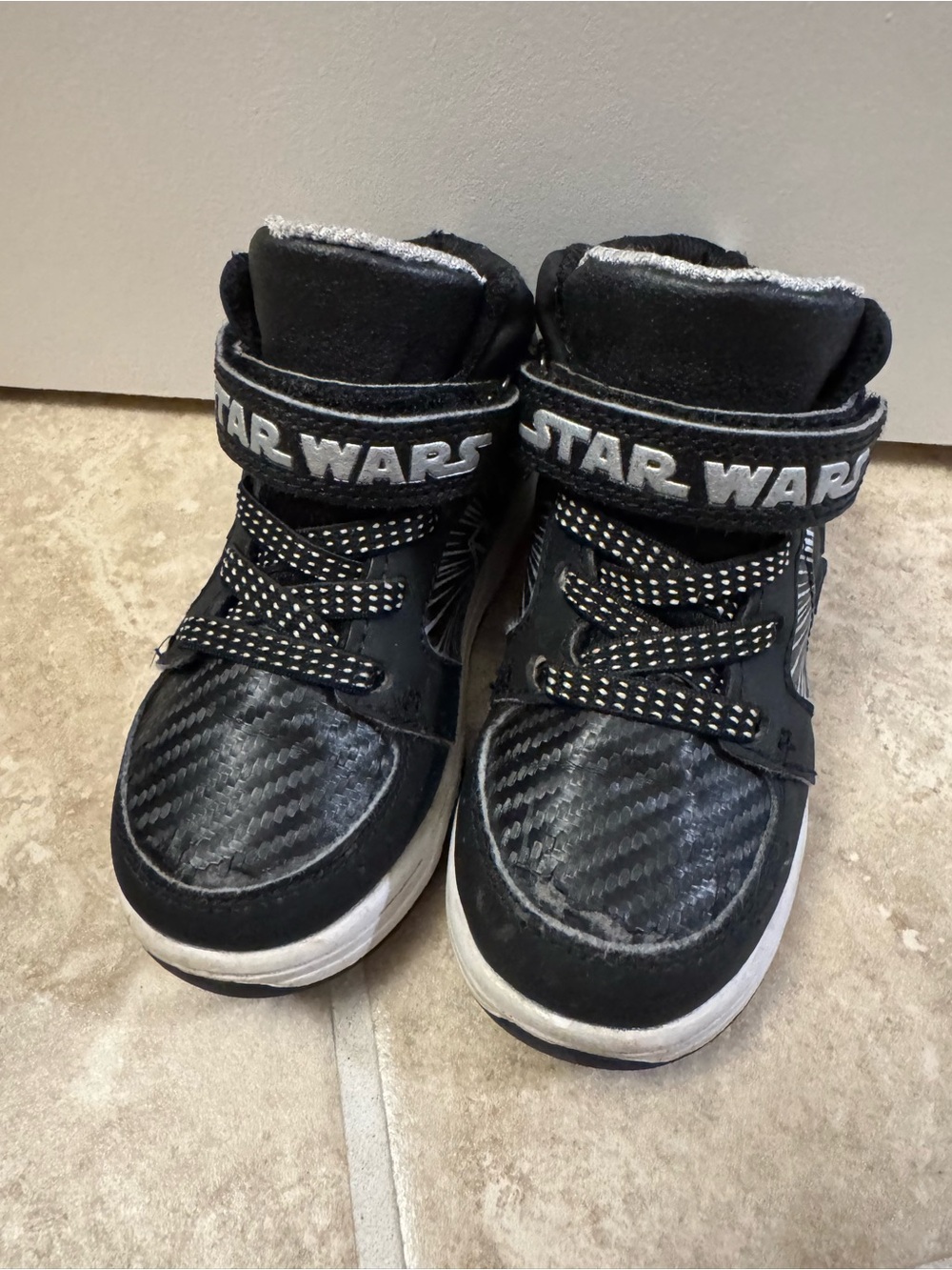 Star Wars Disney Toddler Boys Darth Vader Black Light Up High Top Sneakers